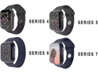 Apple Watch All Series 3D Model Pack