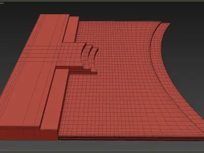 Medieval Stair Low-poly 3D model