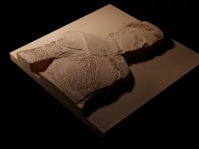 Bridge CNC 3d Print High Relief Sand Casting 3D print model