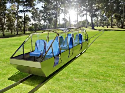  Electric trailer Low-poly 3D model