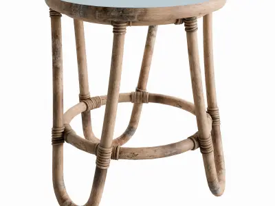 Bamboo coffee table Low-poly 3D model