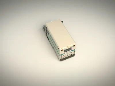 Low Poly Police Van 03 Low-poly 3D model