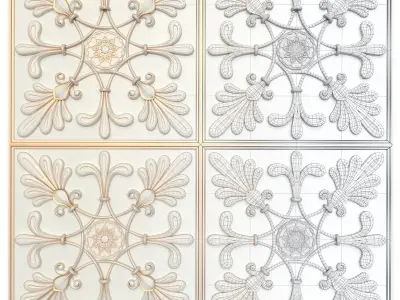 Decorative panels - Set 7 3D model
