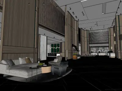 Luxury Lobby Interior 3D model-1 3D model