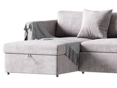 Harris Leather Sofa 3 3D model