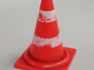Traffic Cone 315mm  FREE 3D Model Free low-poly 3D model