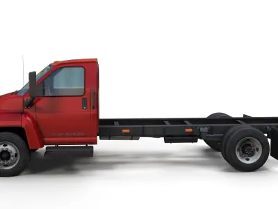 Industrial frame truck Low-poly 3D model