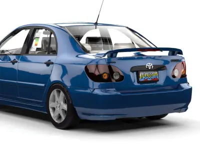 TOYOTA  CORROLLA LE 2007 Low-poly 3D model