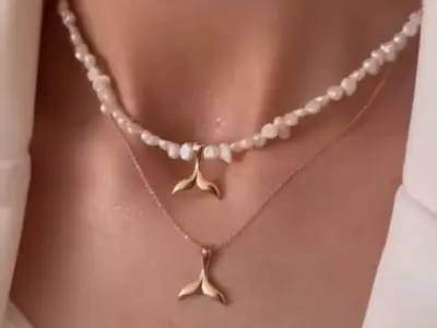 Whale Tail Pendant 3D print model