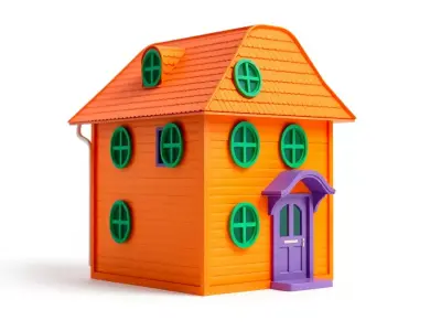 Vibrant Toy House model pack Low-poly 3D model