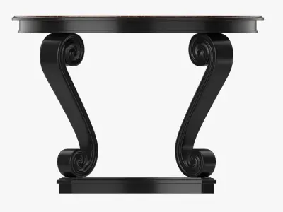 Scroll hall table round 3D model