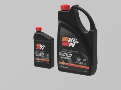 OIL QUART AND GALLON WITH DECAL FOR SCALE AUTOS AND DIORAMAS 3D print model