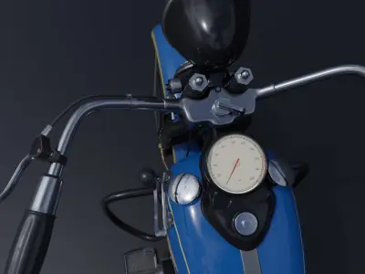 Harley Davidson Motorcycle Low-poly 3D model Low-poly 3D model