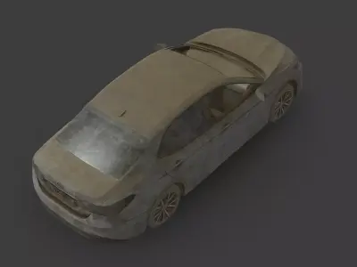 Abandoned Car - Toyota Camry Low-poly 3D model