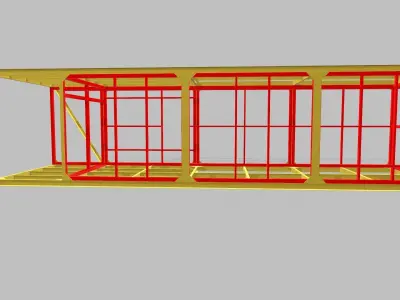 Metal frame house 3D model