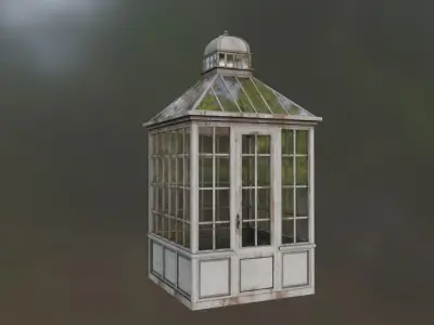 Greenhouse X4 Low-poly 3D model