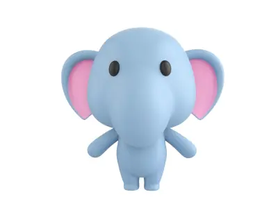 Character136 Rigged Elephant 3D model