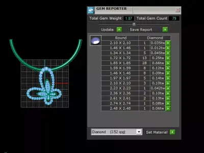 Diamond Butterfly Pendant 3D print model