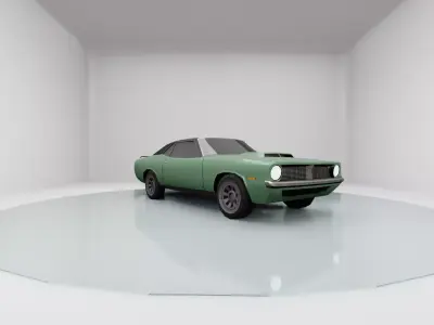 Plymouth Baracuda - LOW POLY Low-poly 3D model