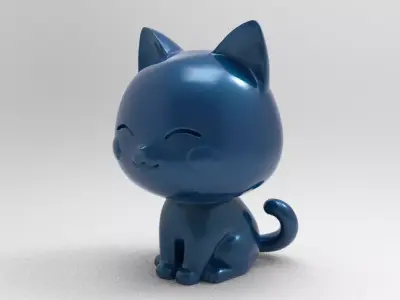 Mini Kawaii Anime Cat Chibi Neko Guardian Figurine One Piece 3D print model