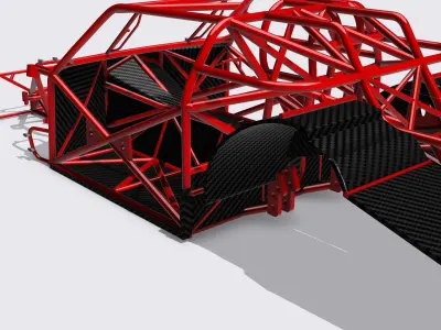 VC Valiant Promod tubular chassis with floors tubs firewall 3D print model