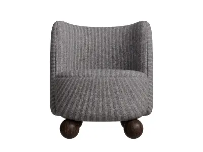 Cylindrical Occasional Chair Low-poly 3D model