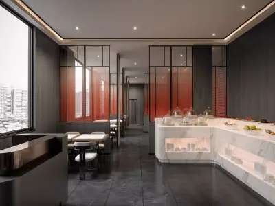 hotel lobby 3D model 3D model