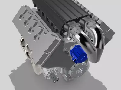 MMR Billet Coyote X Engine 5 Configs  3D print model