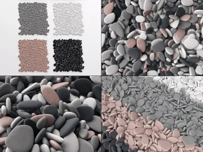 Pebble oval low n10 3D model