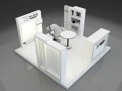 Booth Exhibition Stand a249c 3D model