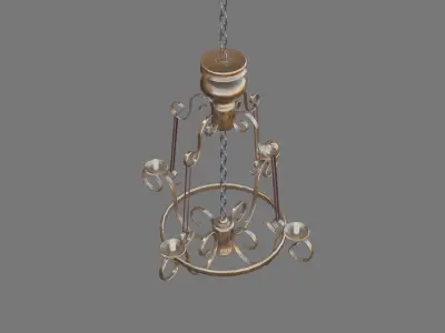 Antique Chandelier Low-poly 3D model