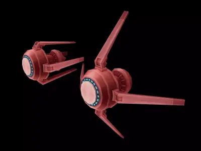 Shipborne-space missile 3D model