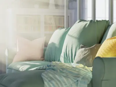 Scandinavian modern interior scene by IKEA 3D model