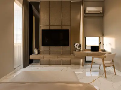 MasterBedroom Contemporer Blender-Fbx-Obj 3D model