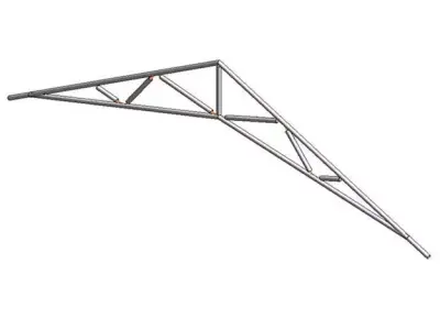 14 Common and Scissors Standard Trusses 3D model