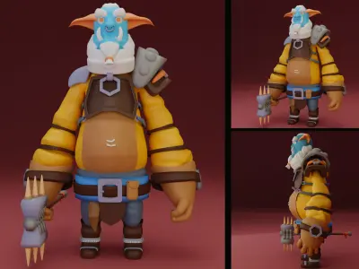 Godzilla world of warcraft action figure 3D model