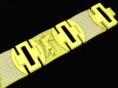 Luxury Link Bracelet 3D Model for Jewelry  4122 3D print model
