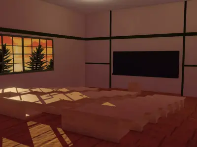Naruto Ninja Classroom Game - Ready 3D Model Free low-poly 3D model