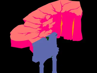 Stone Funeral Place - Cliff 01 3D model