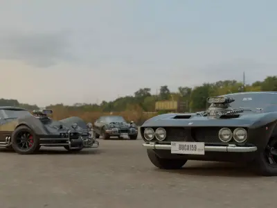 The Ultimate Post-Apocalyptic Car Collection Game Ready Models Low-poly 3D model