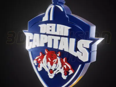 Delhi Capitals logo - Cinematic - 3D print 3D model