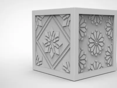 Japanese retro tiles pattern vase 3D print model