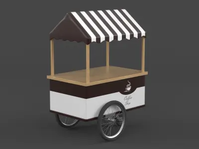 Coffee Cart 3D model