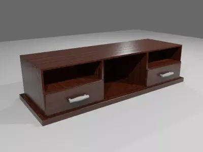Rack for TV - Living Room - Sala de Estar Low-poly 3D model