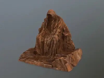 statue gate   Low-poly 3D model