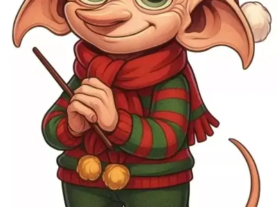 Cute Christmas Elf Collection - Stylized Holiday Character Set