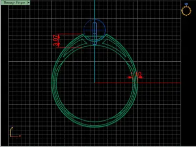 Pearl Solitaire Ring  5 or 5 5mm for Gold or Silver 3D print model
