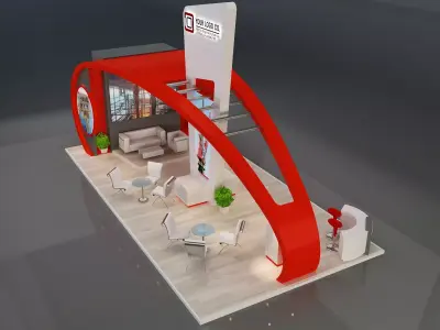 Booth Exhibition Stand a230a 3D model