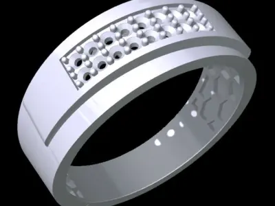 Simple Wedding Ring Set Free 3D print model