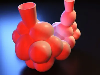 Vase clouds set 3D print model